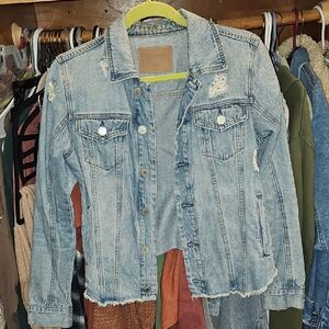 Blank NYC Light Blue Distressed Jean Jacket